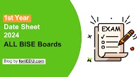 1st Year Date Sheet 2025 for All Punjab Boards