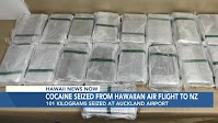 220+ pounds of cocaine seized from Hawaiian Airlines flight in New Zealand
