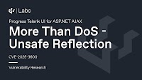 More Than DoS (Progress Telerik UI for ASP.NET AJAX Unsafe Reflection CVE-2025-3600)
