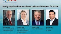 NJ Bio Welcomes Ilan Kaufthal as Senior Advisor and Pharmaceutical Executives, Ronald Gold, Steven Klosk, and Chetan Jain to its Board of Directors