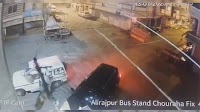 Video: Speeding Car Driven By Congress MLA's Son Hits Cop, Crashes Into Pole
