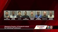 Deputies arrest 13 people for prostitution in Alamance County