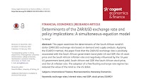 (PDF) Determinants of the ZAR/USD exchange rate and policy implications: A simultaneous-equation model