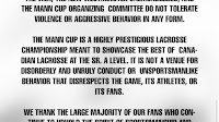 Mann Cup gets ugly after violence erupts among fans
