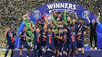 Paris complete the 11th domestic league, domestic cup and European Cup/UEFA Champions League treble