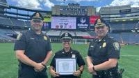 Millis police officer receives Foxboro Police Department's Lifesaving Medal