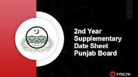 2nd Year Date Sheet 2025 Punjab Board