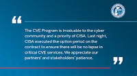 CISA Throws Lifeline to CVE Program with Last-Minute Contract Extension