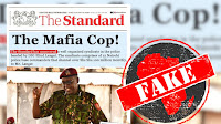 No, Kenya’s Standard newspaper didn’t report that top cop leads lucrative bribery racket