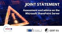 Joint Statement on SharePoint vulnerabilities - Assessment and advice on recovery and mitigating actions