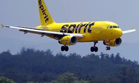 Spirit Airlines is departing from Cleveland airport