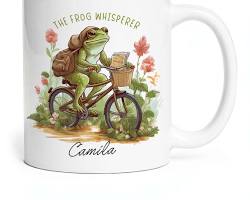 frogthemed mugs and dishesの画像