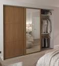 Sydney Door Sliding Wardrobe Large - White and Oak Dreams