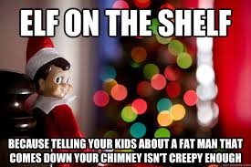 Image result for creepy elf on the shelf