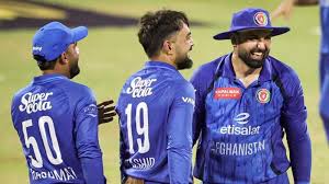 Afghanistan celebrate winning the UAE ODI Tri-Series final against Zimbabwe
