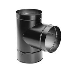 DuraVent DuraBlack 6" Diameter Black Tee w/Clean-Out Cap ...