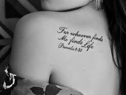 Short+Scripture+Tattoos | shoulder life tattoo 25 Amazing Life ... via Relatably.com