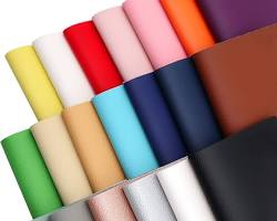 Image of PU leather fabric with a smooth texture