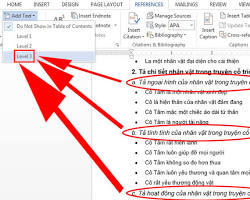 Image of Cài đặt Table of Contents trong Word