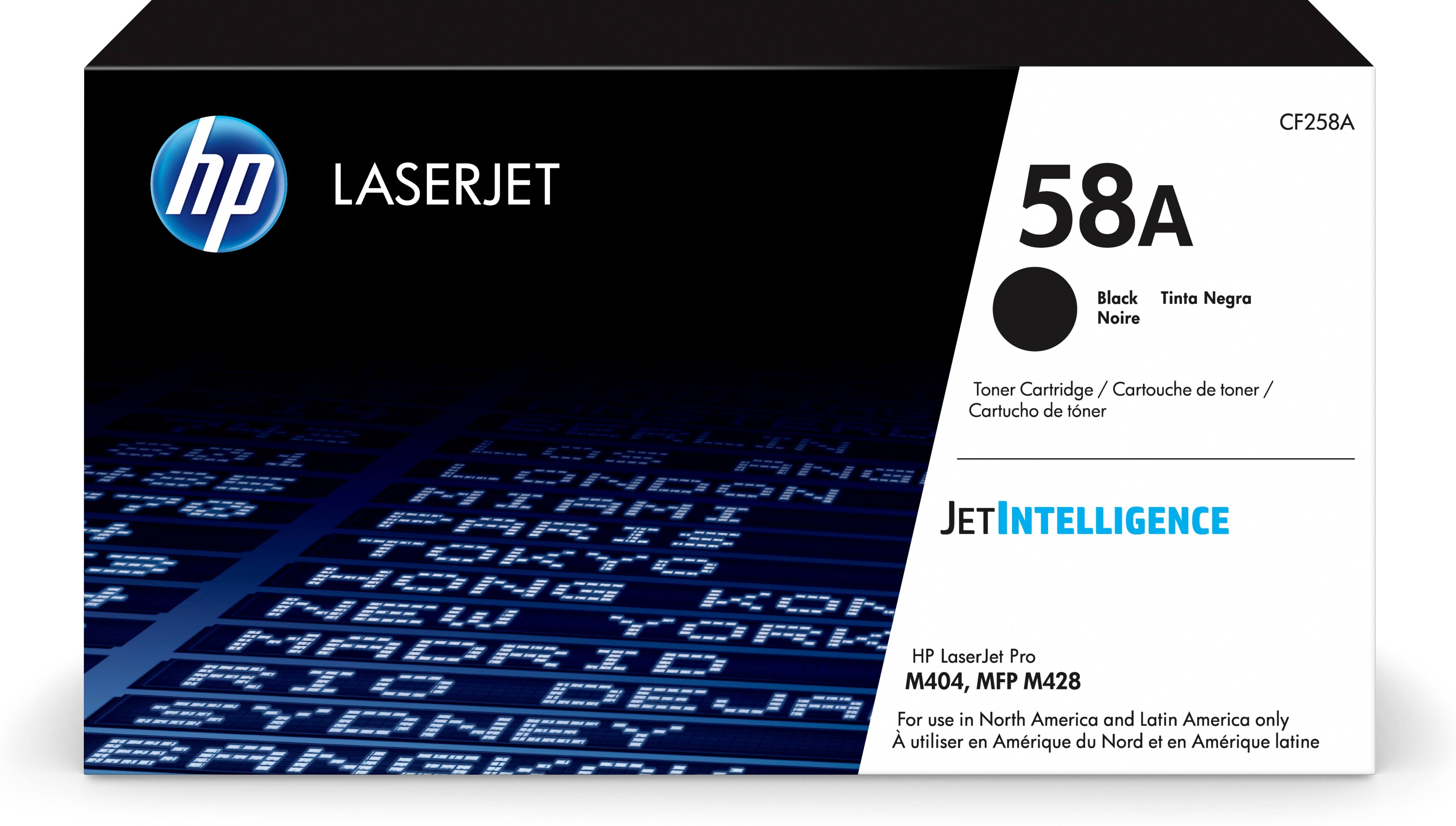 HP 58A Black Toner Cartridge cf258a