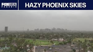 Dust storm creates hazy skies over Phoenix