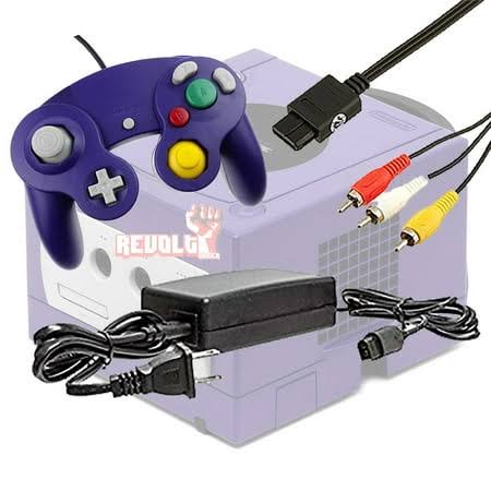 Gamecube Video Game Console Starter Kit by Revolt Gamer Original Type Wired Gamepad Controller, AC Adapter, and AV Composite Cable