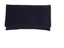 Navy suede clutch bag