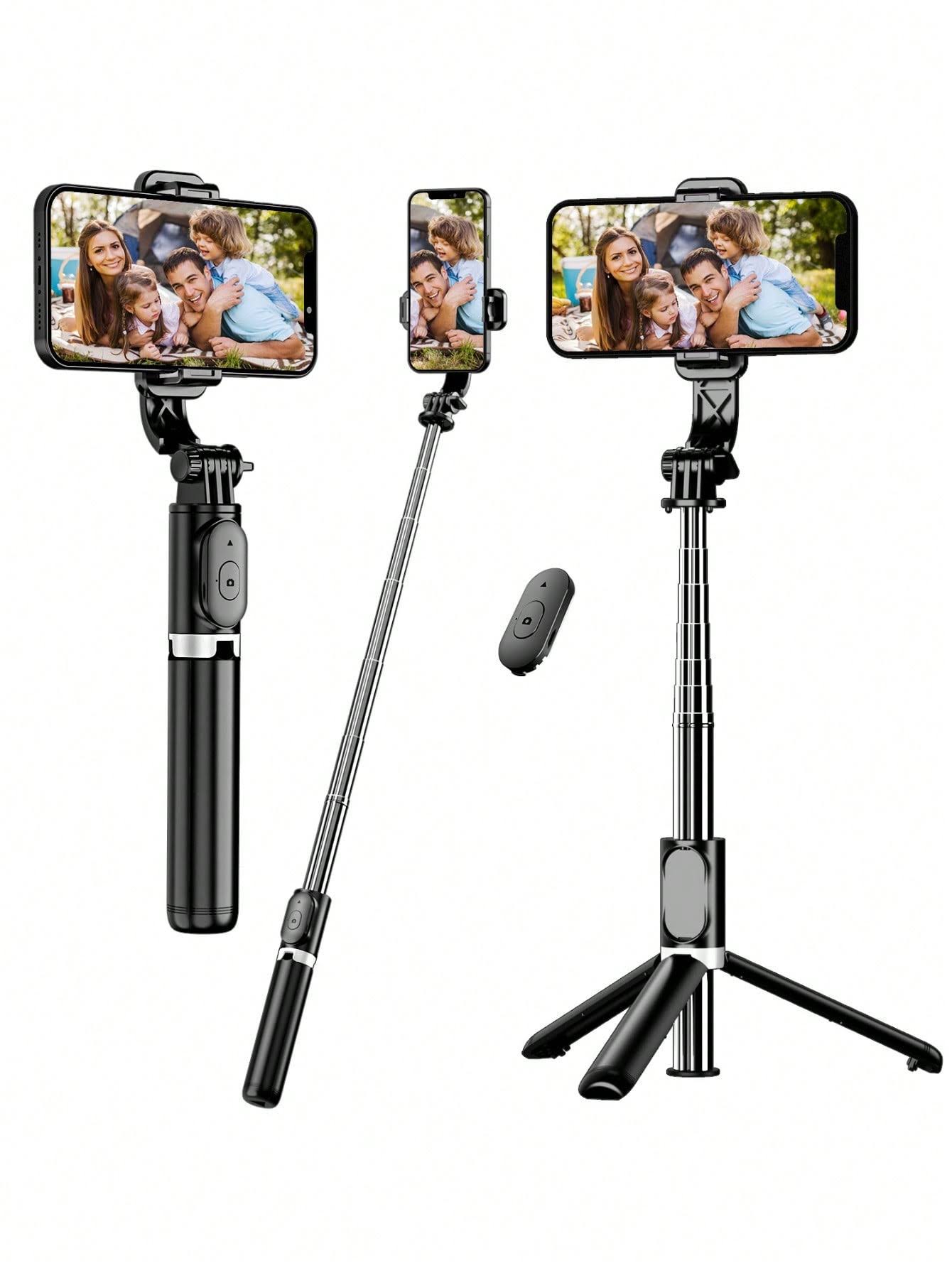 1pc 40-Inch Telescopic Selfie Stick Tripod, All-in-One Smartphone Tripod Stand with Wireless Remote, 360° Rotation,one-size