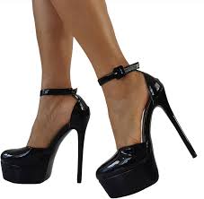 Amazon.com: YAWURUNQIN Women's 6 inch Stiletto High Heels Platform Round Closed Toes Sexy Sandals. Suitable for Ladies in Wedding Bridal Party, Graduation Dance,Black,39