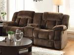 Homelegance 9668BRW-Double Glider Reclining Loveseat with