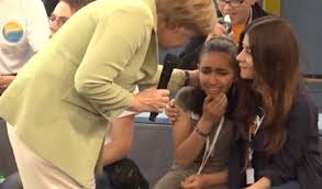 Image result for merkel palestinian girl
