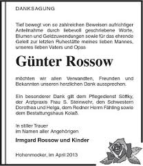 Günter Rossow | Nordkurier Anzeigen