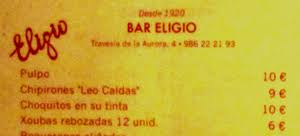 Resultado de imagen de taberna Eligio Vigo