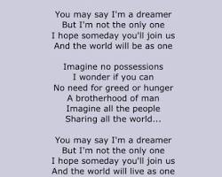 Imagine by John Lennon song lyricsの画像