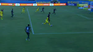 Aos 43 min do 1º tempo - assistência de Cauã Coutinho do Madureira contra o Boavista