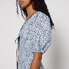 Ganni Floral-Print Cotton Dress - EU 34/UK 6 | Coggles