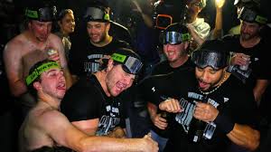 Chicago White Sox celebrate clinching a playoff berth