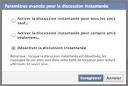 Probleme facebook discussion instantanee desactivee