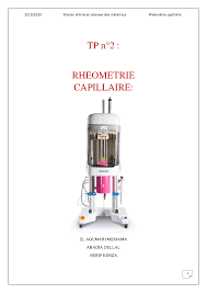 TP 2: Étude du Rhéomètre Capillaire et Comportement des ...