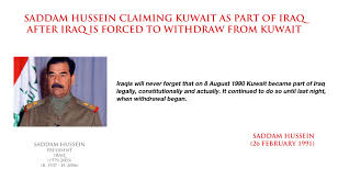 Saddam Hussein - claiming Kuwait as part of Iraq by YamaLama1986 ... via Relatably.com