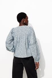 Floral puff-sleeved blouse - Multicolour print