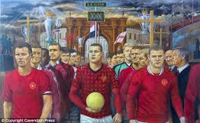 Work of art: <b>Michael Browne</b> has completed this painting of Manchester United <b>...</b> - article-0-16F9DEE0000005DC-192_634x391