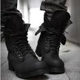 Men black boots