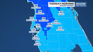 Weather updates for Orlando showing cold temperatures
