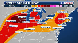 Tornadoes, Hail, and Flooding Threaten Midwest and Northeast