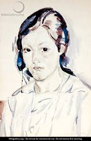 Potrait Of A Girl, 1920 - Giovanni Giacometti - painting1