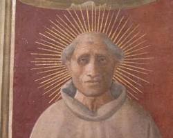 Immagine di Jacopone da Todi in un manoscritto
