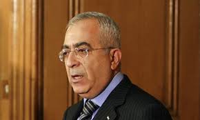 Palestinian prime minister Salam Fayyad said the West Bank settlements were a barrier to peace. Photograph: Leon Neal/AP - Salam-Fayyad-speaking-at--001