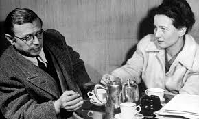 Image result for images french intellectuals at paris cafes 40s 50s