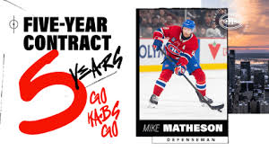 Mike Matheson Locks In With Montreal for Five More Years